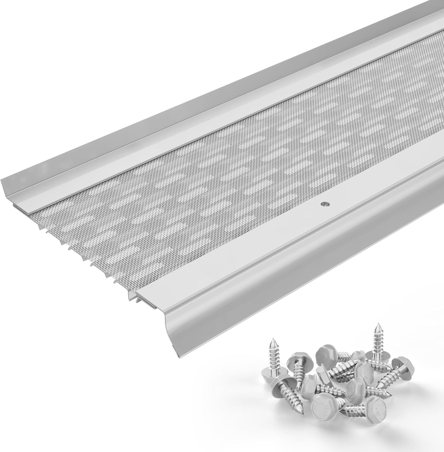 Micromesh Gutter Guards for Leaf Protection - 35 Feet White