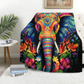 Elephant Throw Blanket 60x80 in - Plush Lightweight Fleece