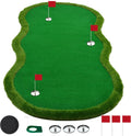 Indoor/Outdoor Golf Putting Green with 3 Holes & Slope