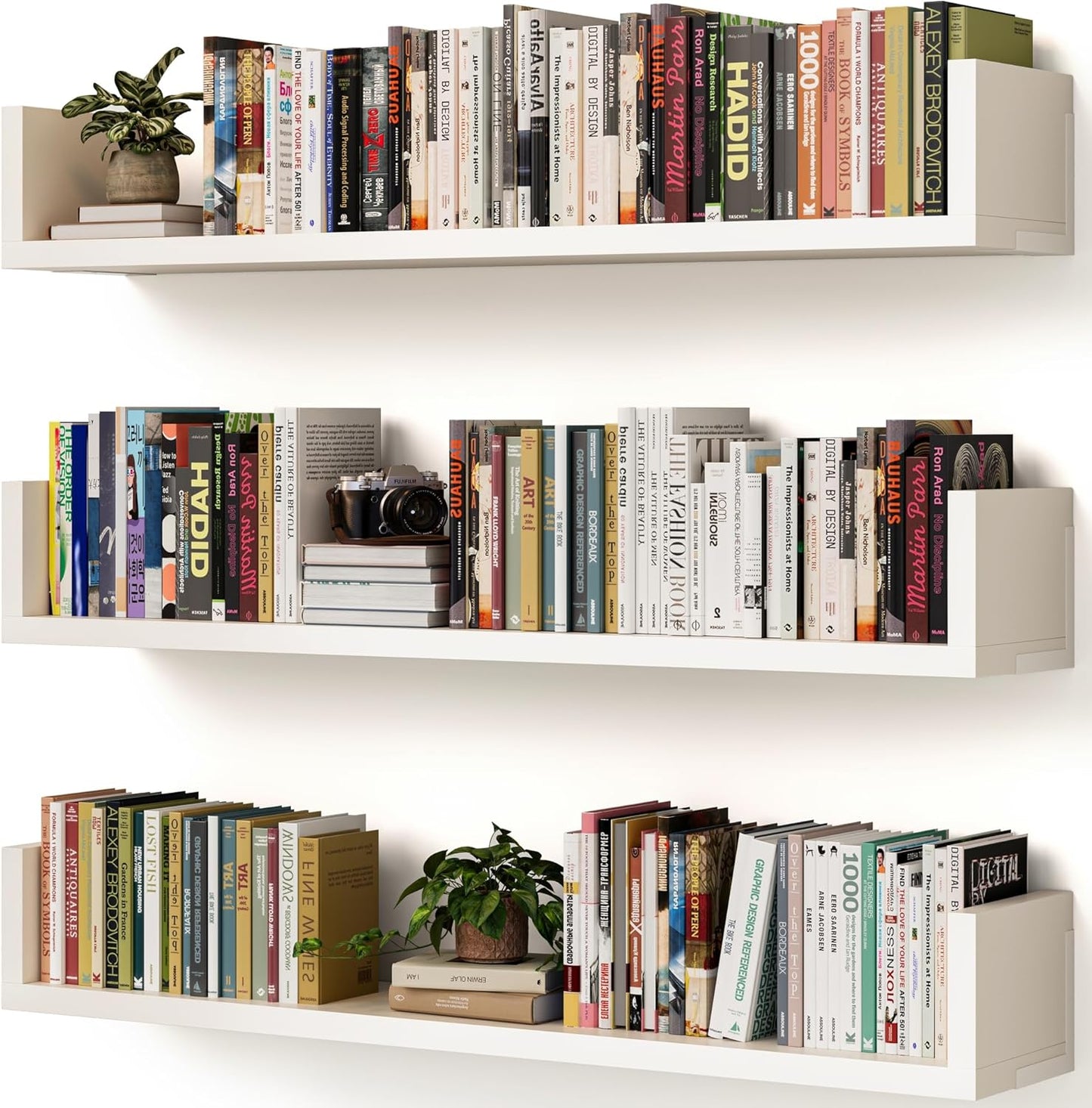 U Shaped Wall Bookshelf Set of 3 for Stylish Storage Solutions