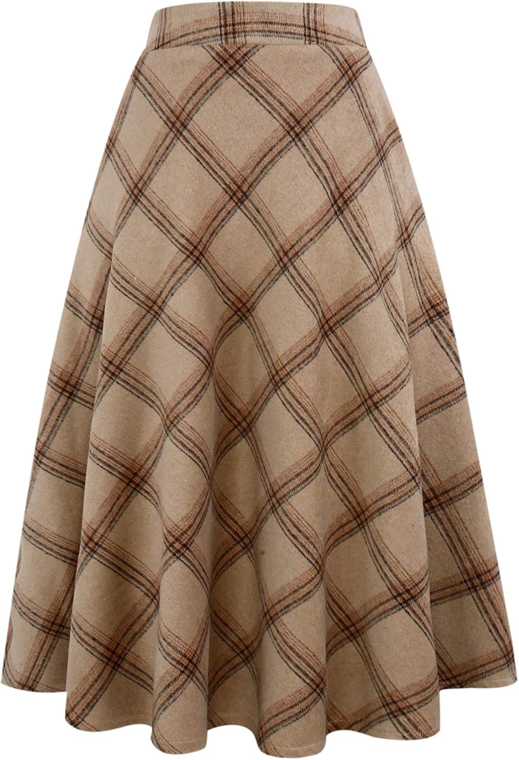 Tartan Maxi Skirt for Women - A-Line Wool Long Skirt