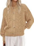 Chunky Cardigan Sweaters for Women - Cozy Cable Knit Fall Coat