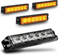 4pc NanoFlare 5in 6W Amber LED Strobe Warning Lights for Vehicles