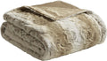 Zuri Soft Plush Oversized Faux Fur Throw - Luxurious Sand 60x70