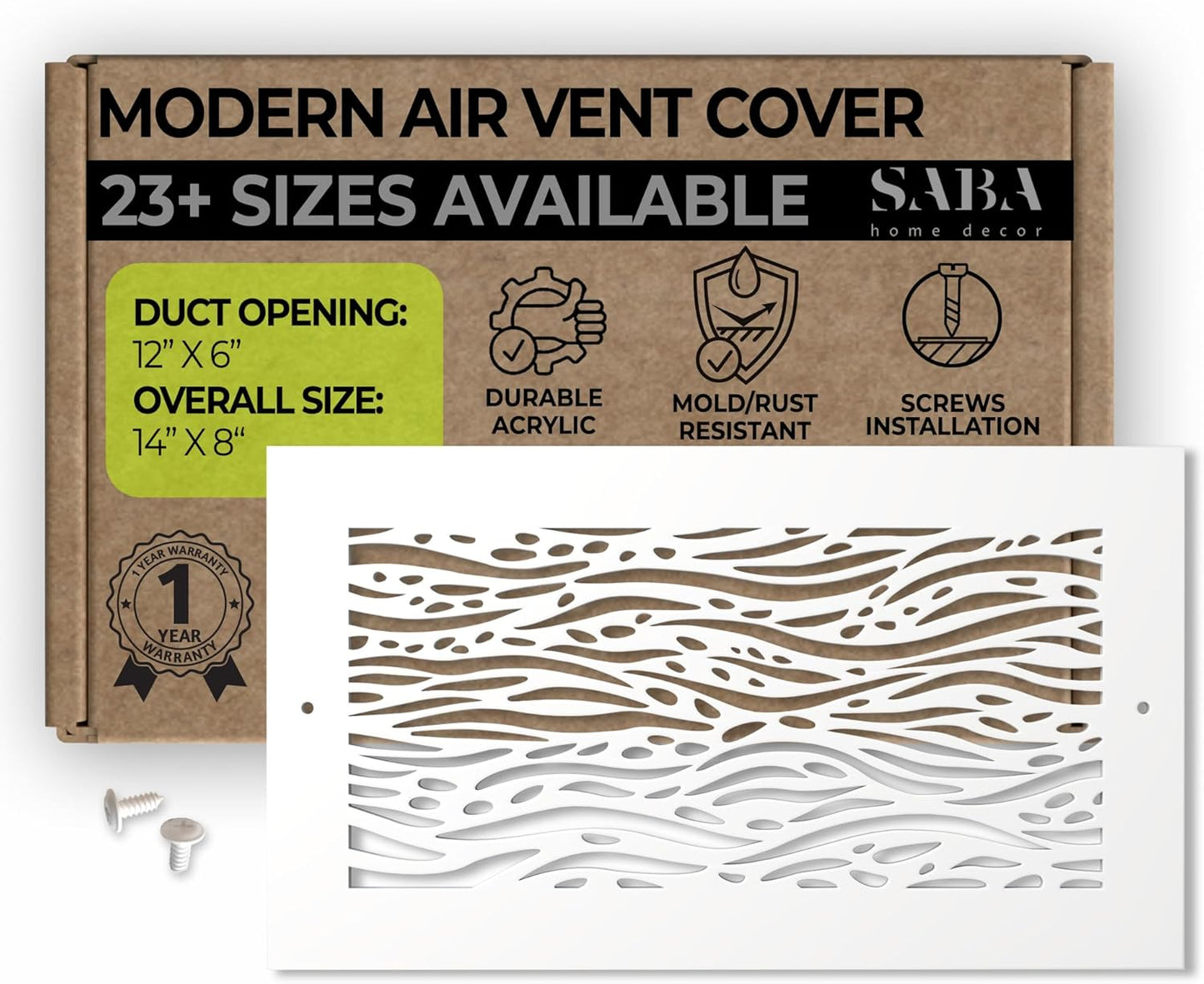 SABA Home Decor White Air Vent Cover for Stylish Interiors