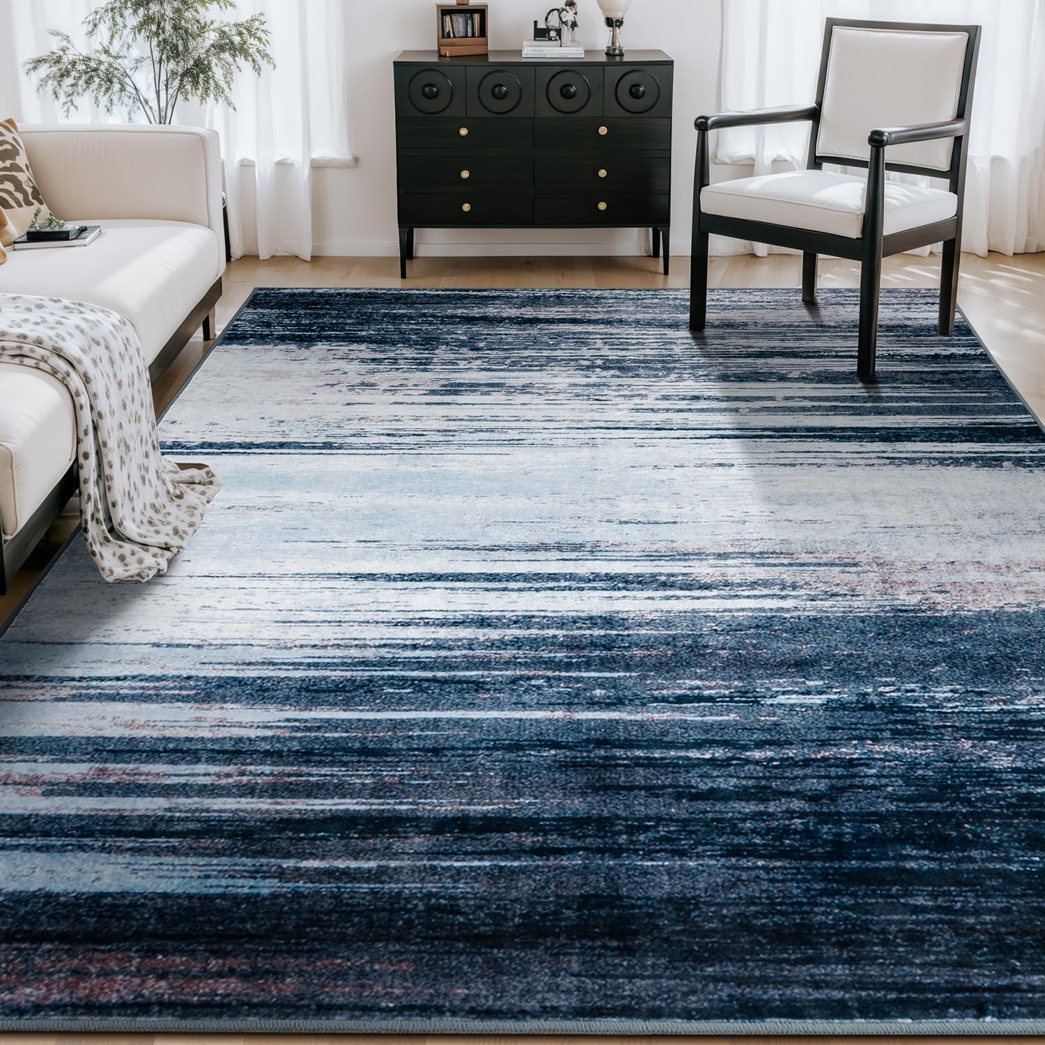 Rugflix 8x10 Area Rug - Soft, Washable, Non-Slip Carpet for Home