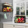 Magnetic Shelf for Fridge 2 Set - Strong Hold, Large Storage