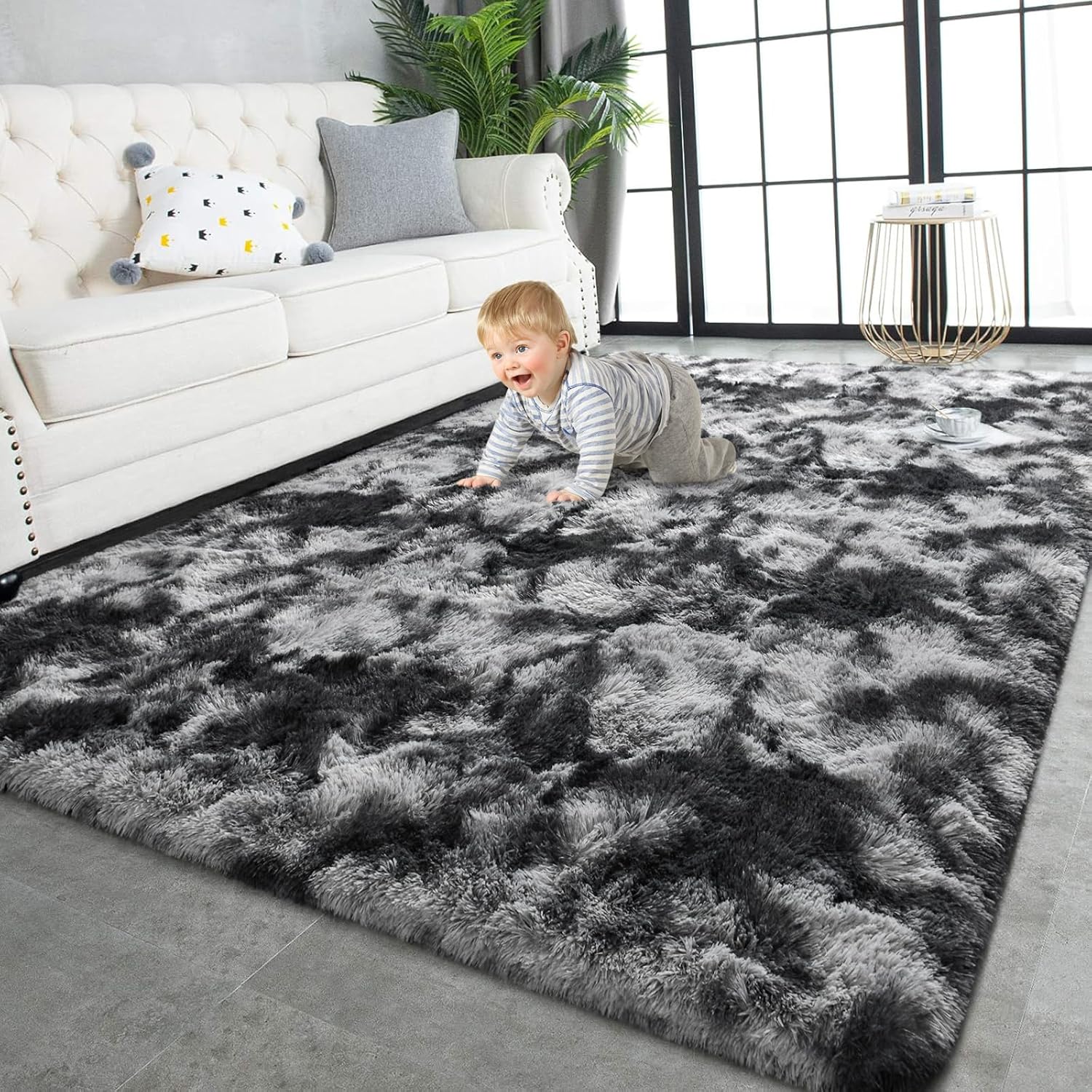 Super Soft Shaggy Rugs for Living Room and Bedroom Decor