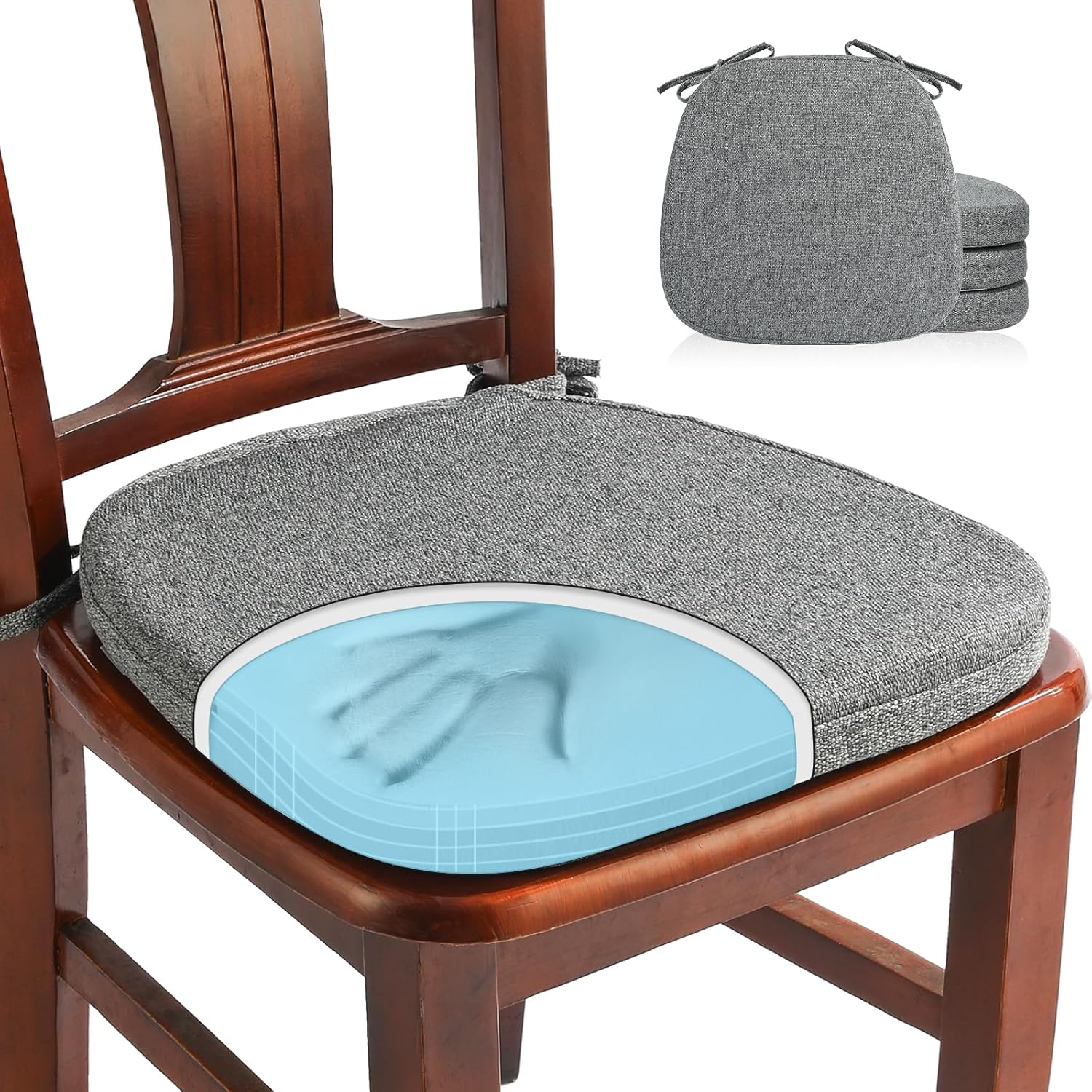Comfortable Memory Foam Chair Cushions for Dining Chairs Set