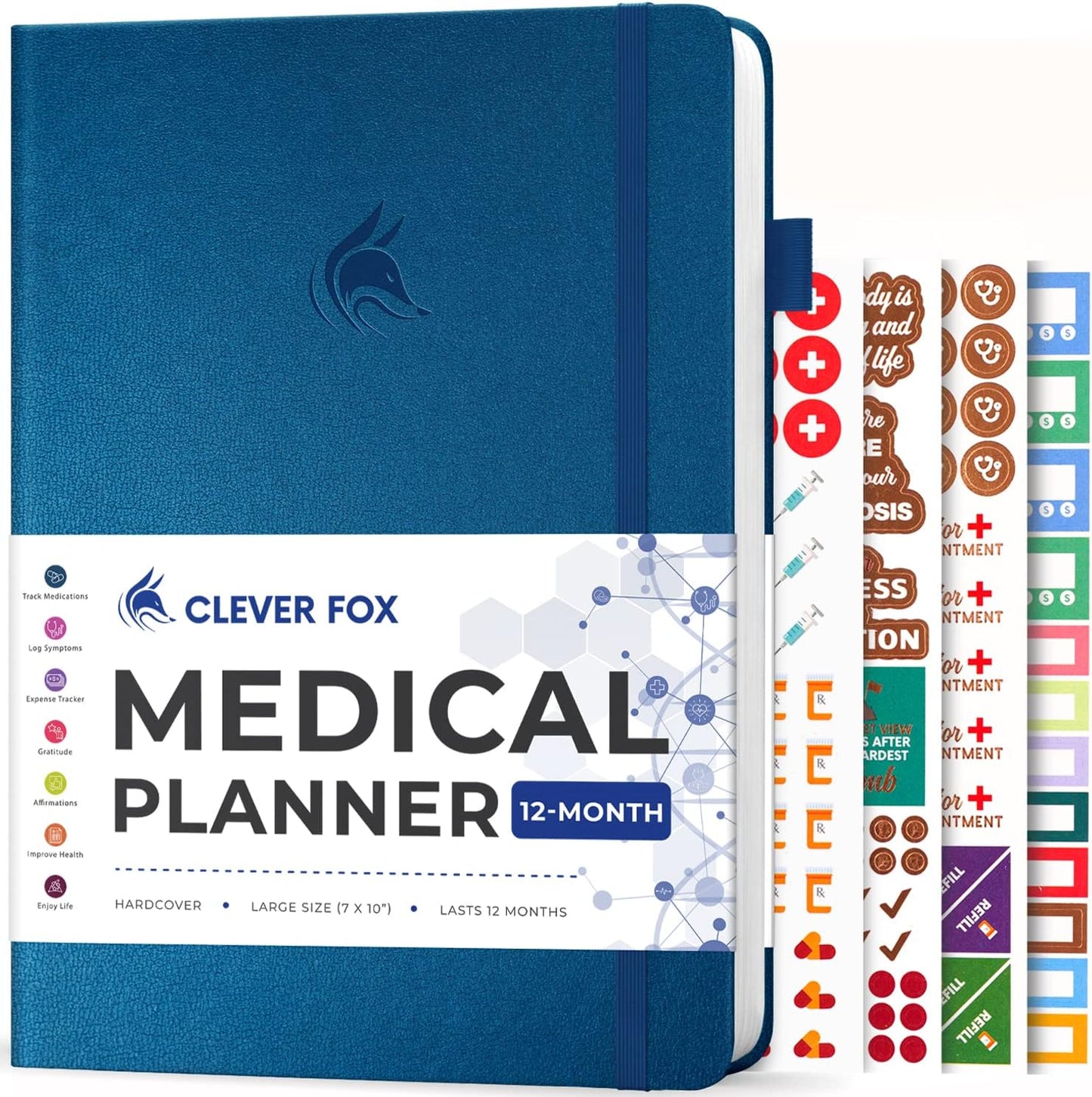 Clever Fox Large Medical Planner for Health Tracking Needs