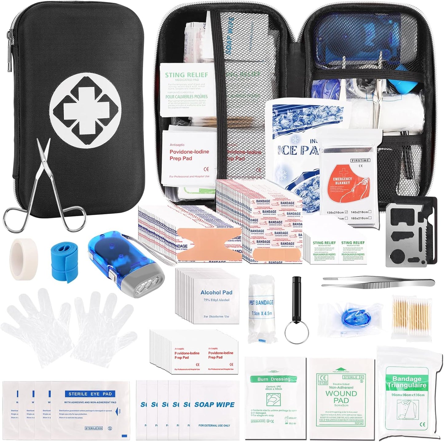 Essential 315 PCS First Aid Kit for Travel and Outdoor Emergencies