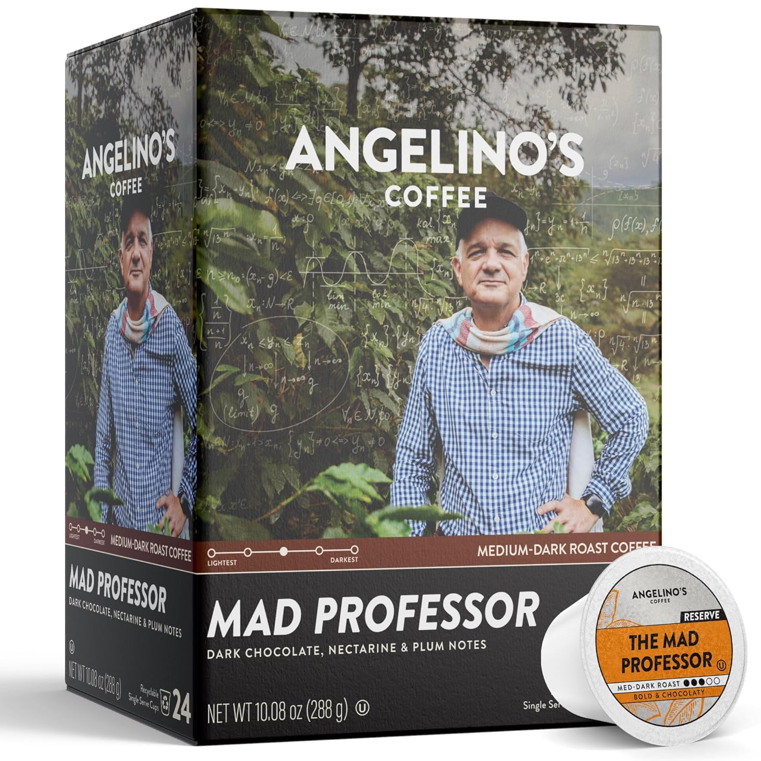 Angelino's Mad Professor Colombian Coffee Pods - Dark Chocolate & Fruit Notes