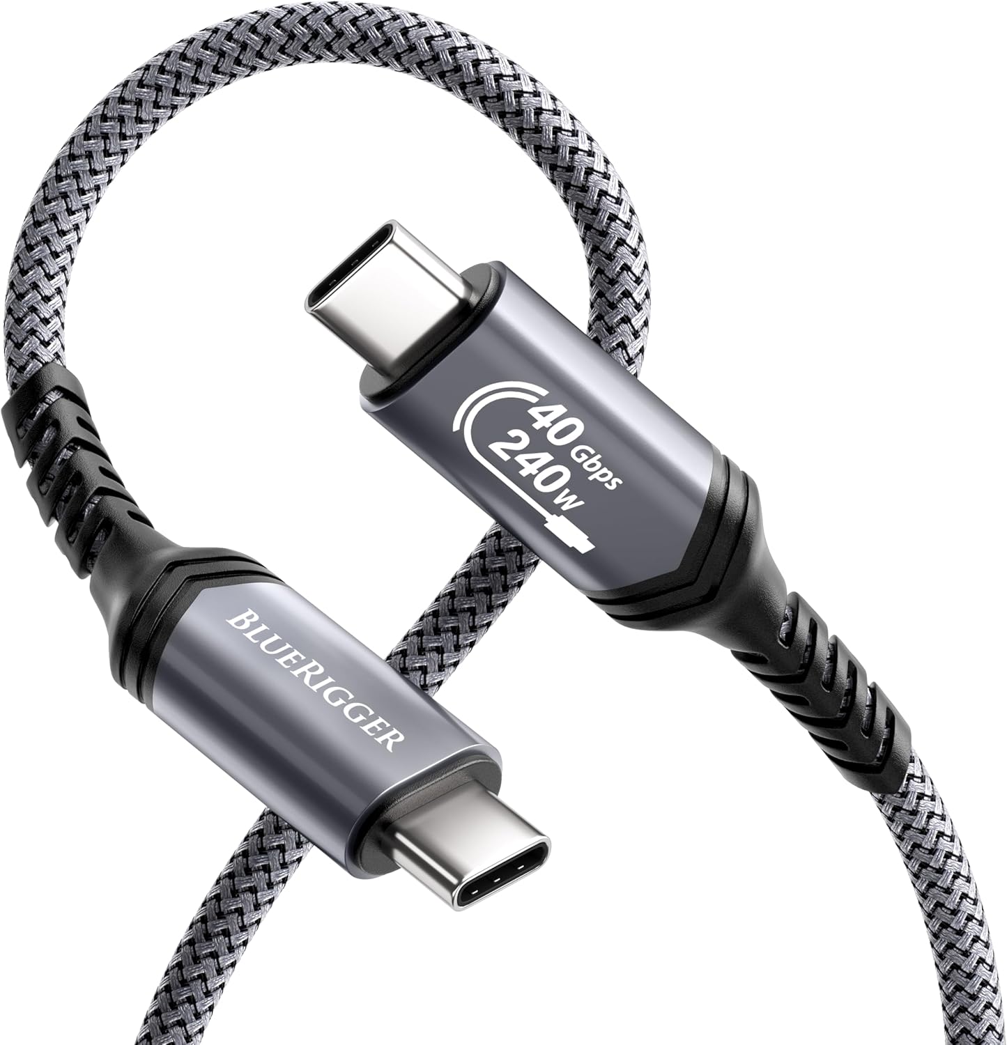 BlueRigger USB C Cable 3FT - 240W Fast Charge & 40Gbps Data Transfer!