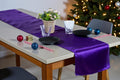 Purple Satin Table Runners 25 Pack 12 x 108 in - Silky Event Decor