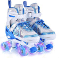 TOMSHOO Roller Skates for Kids Adjustable Light Up Wheels - Durable