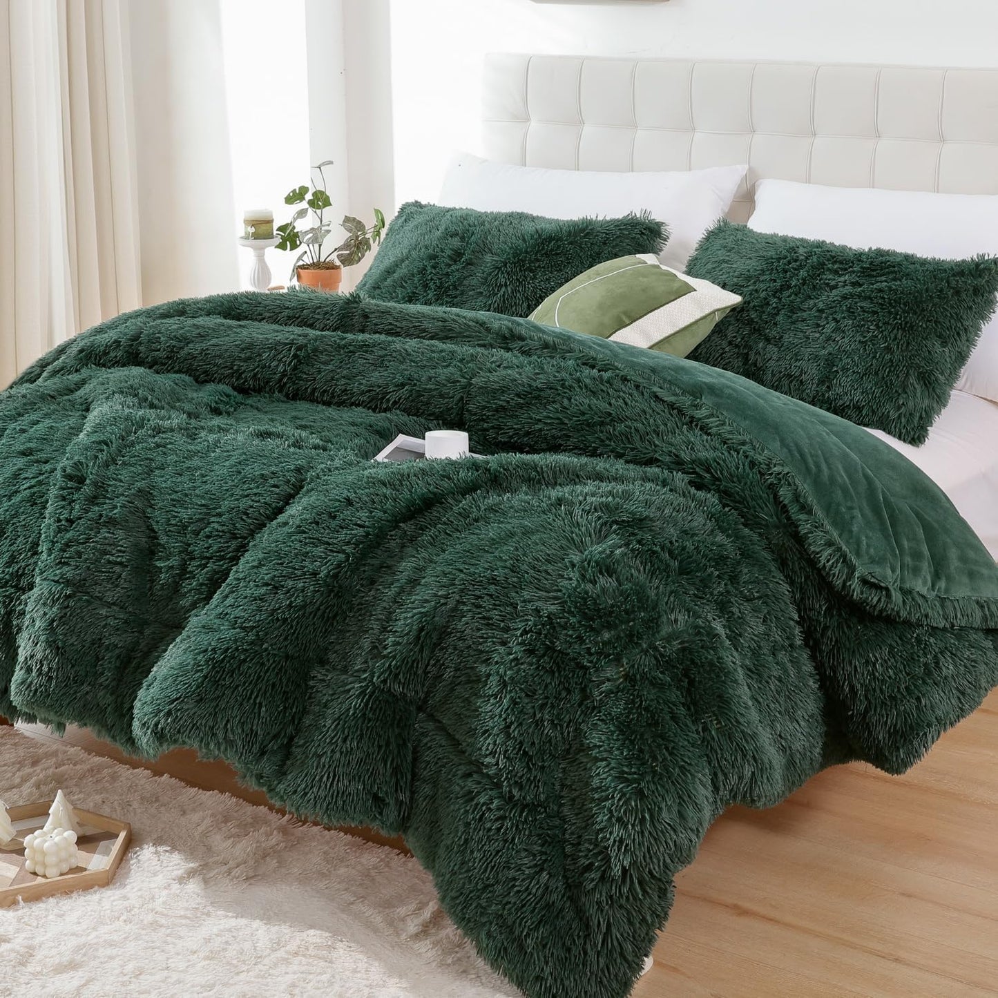 Smoofy Fluffy Queen Comforter Set - Luxury Fuzzy Bedding