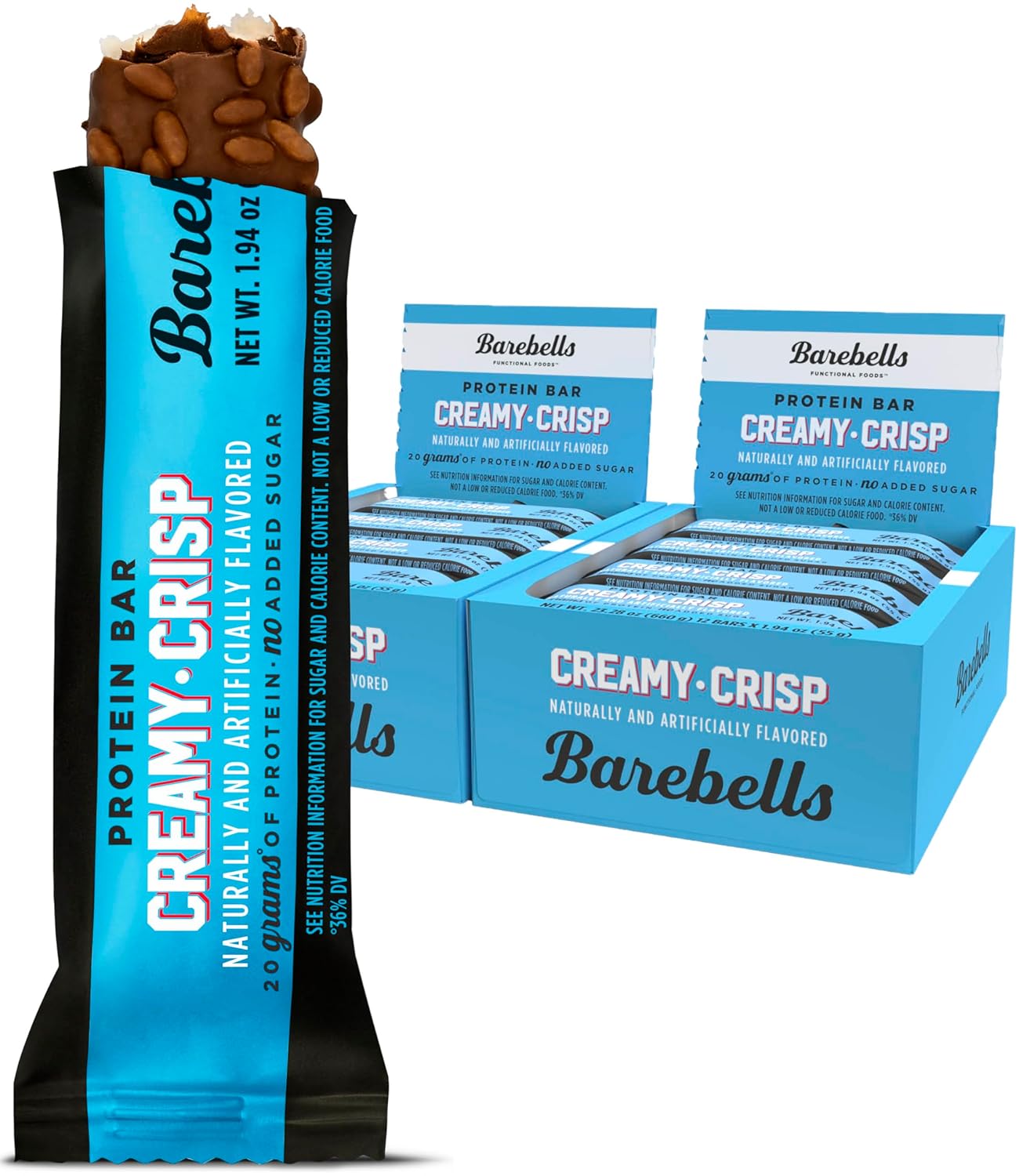 Barebells Creamy Crisp Protein Bars - Delicious High Protein Snack