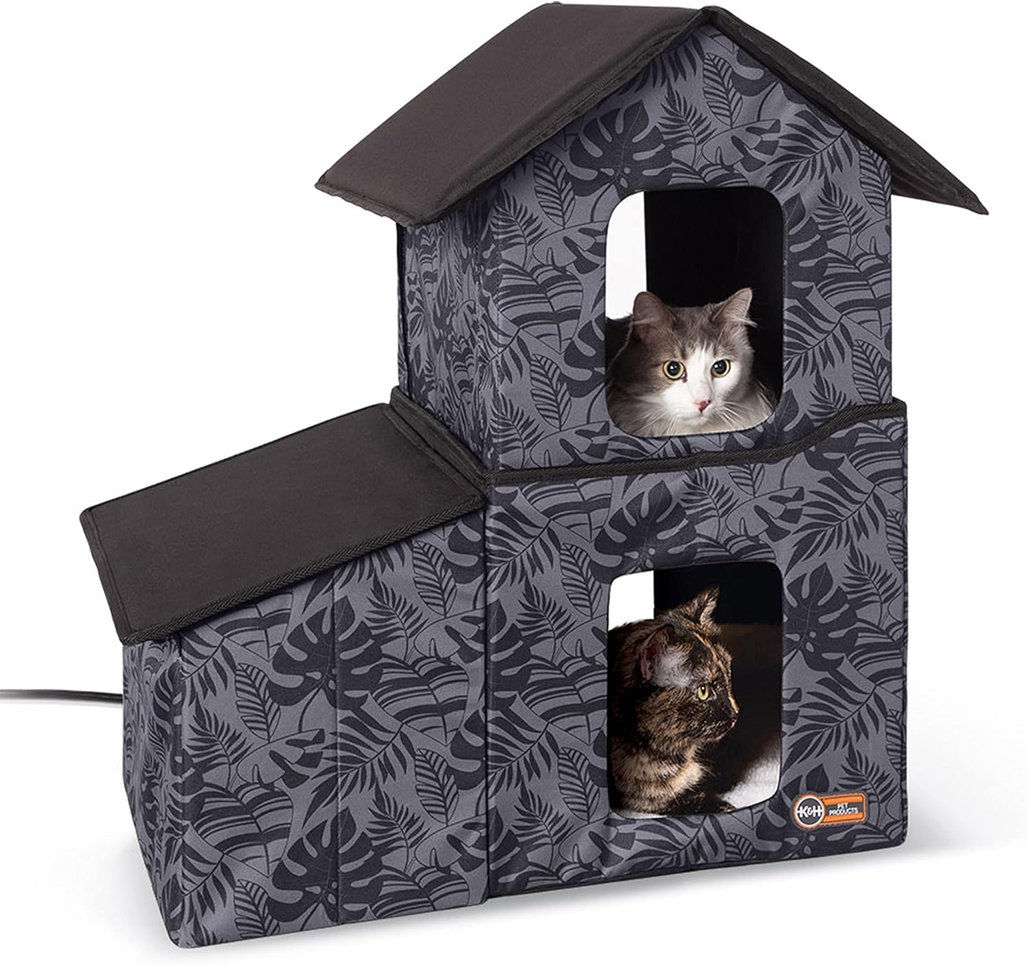 K&H Pet Products Two-Story Outdoor Heated Kitty House for Cats