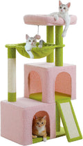 PAWZ Road Large Cat Tree 41 in - Multi-Level Tower with Hammock