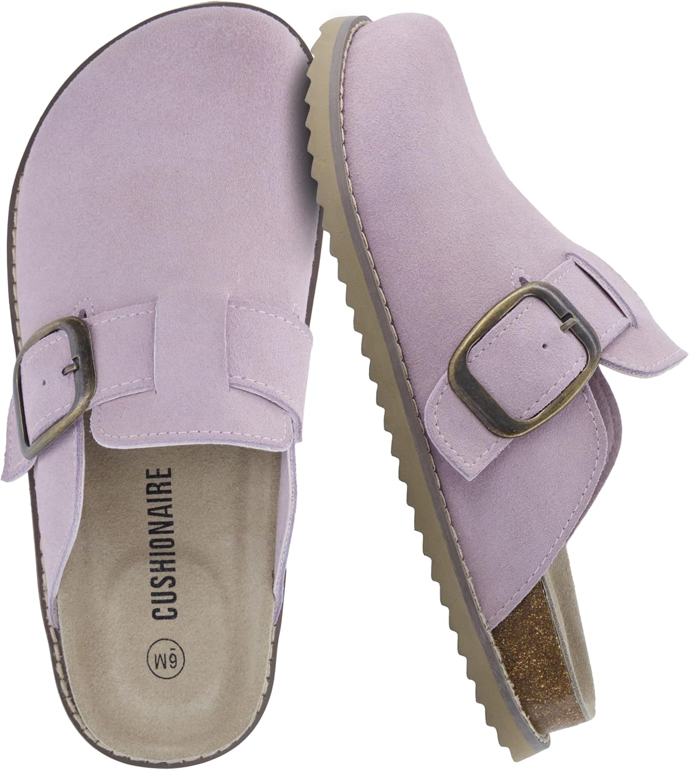 CUSHIONAIRE Women's Blain Genuine Suede Slip-On Clogs Review
