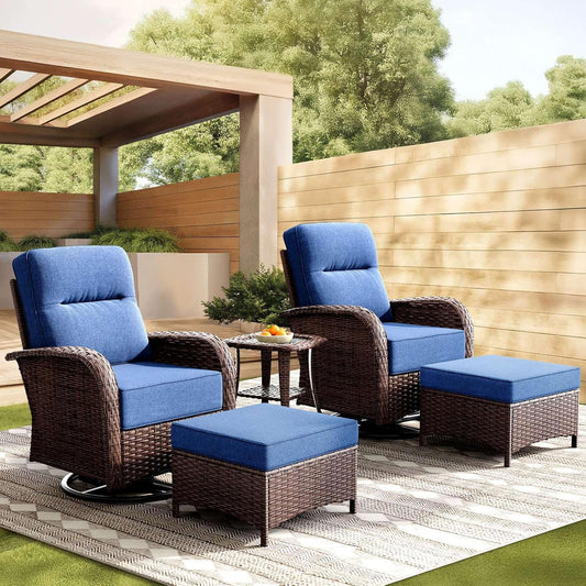 Patio Furniture Set with 6-Inch Cushions for Outdoor Comfort