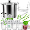 Canning Pot Water Bath Canner with Rack and Mason Jars - Starter Kit