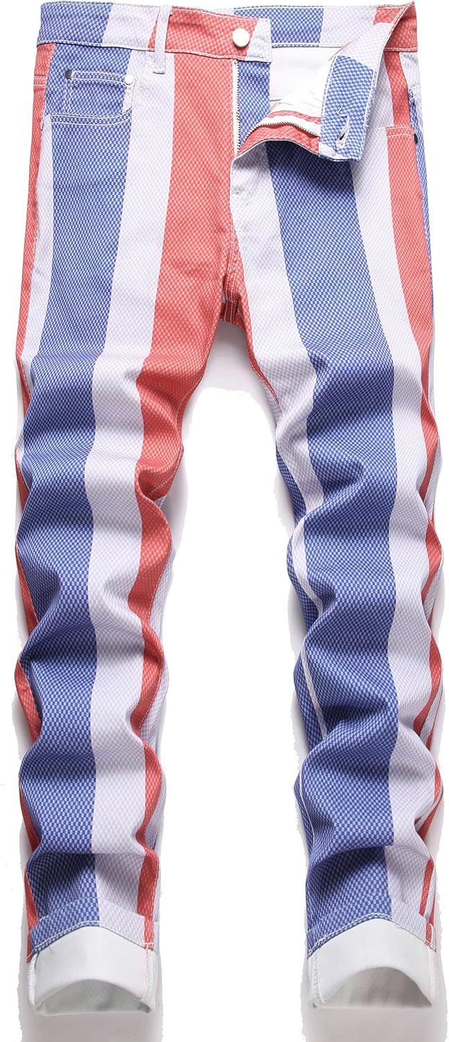 Enrica Men's Casual Printed Jeans for Stylish Comfort