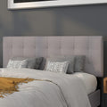 Flash Furniture Bedford Tufted Queen Headboard in Light Gray - Slim