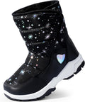 Girls Water-Resistant Fur Lined Snow Boots for Toddlers - Warm