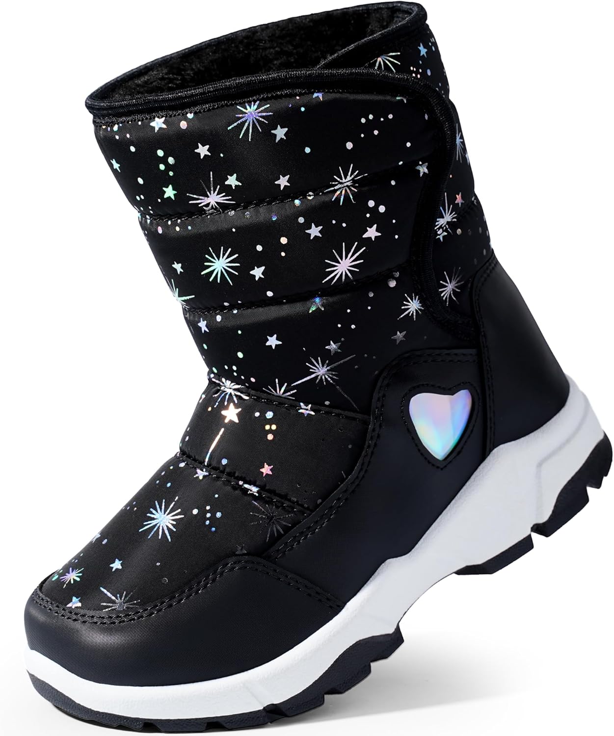 Girls Snow Boots Water-Resistant Warm Fur Lined for Winter Fun
