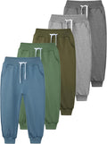 Resinta 5 Pack Toddler Boys Cotton Jogger Pants - Pull-On Comfort