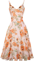 Ellames Women's 2025 Summer V Neck Spaghetti Strap Sundress - Flowy