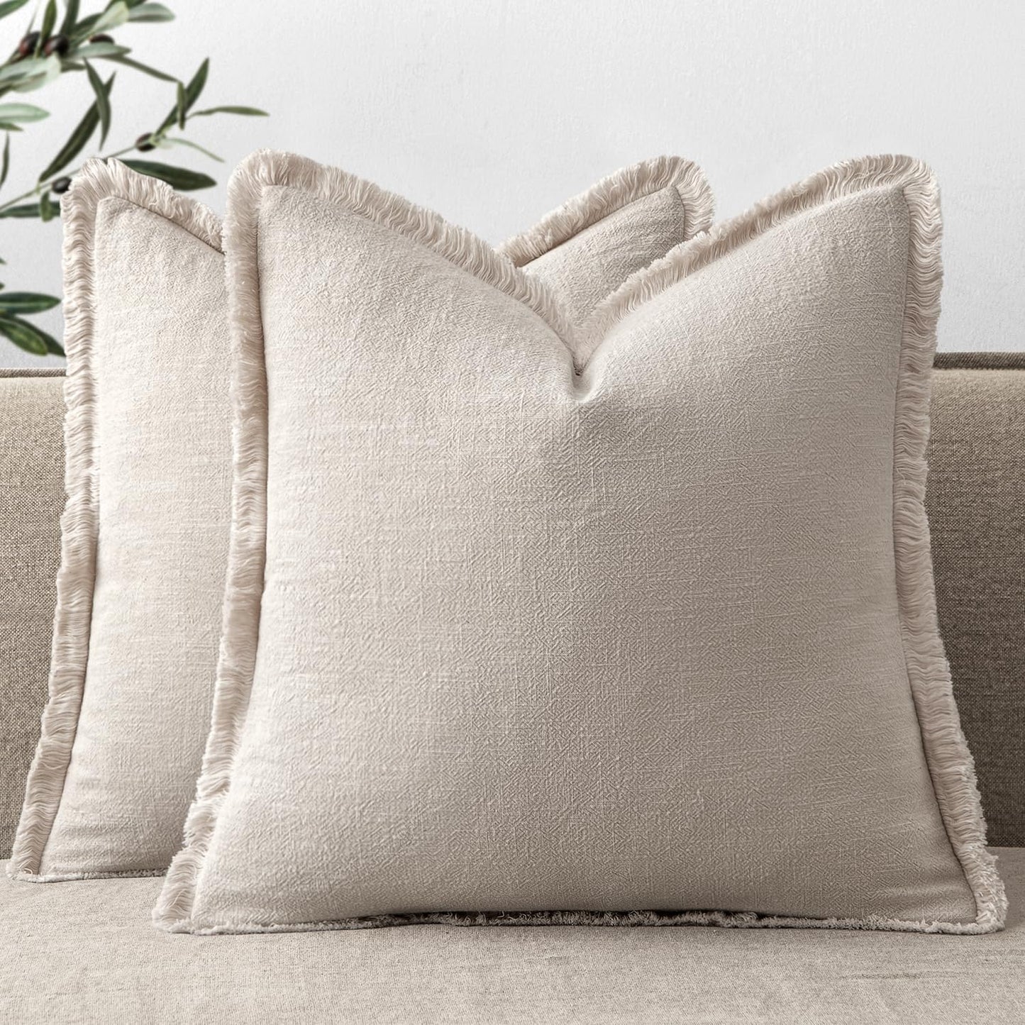 Set of 2 Decorative Throw Pillow Covers for Cozy Living Spaces
