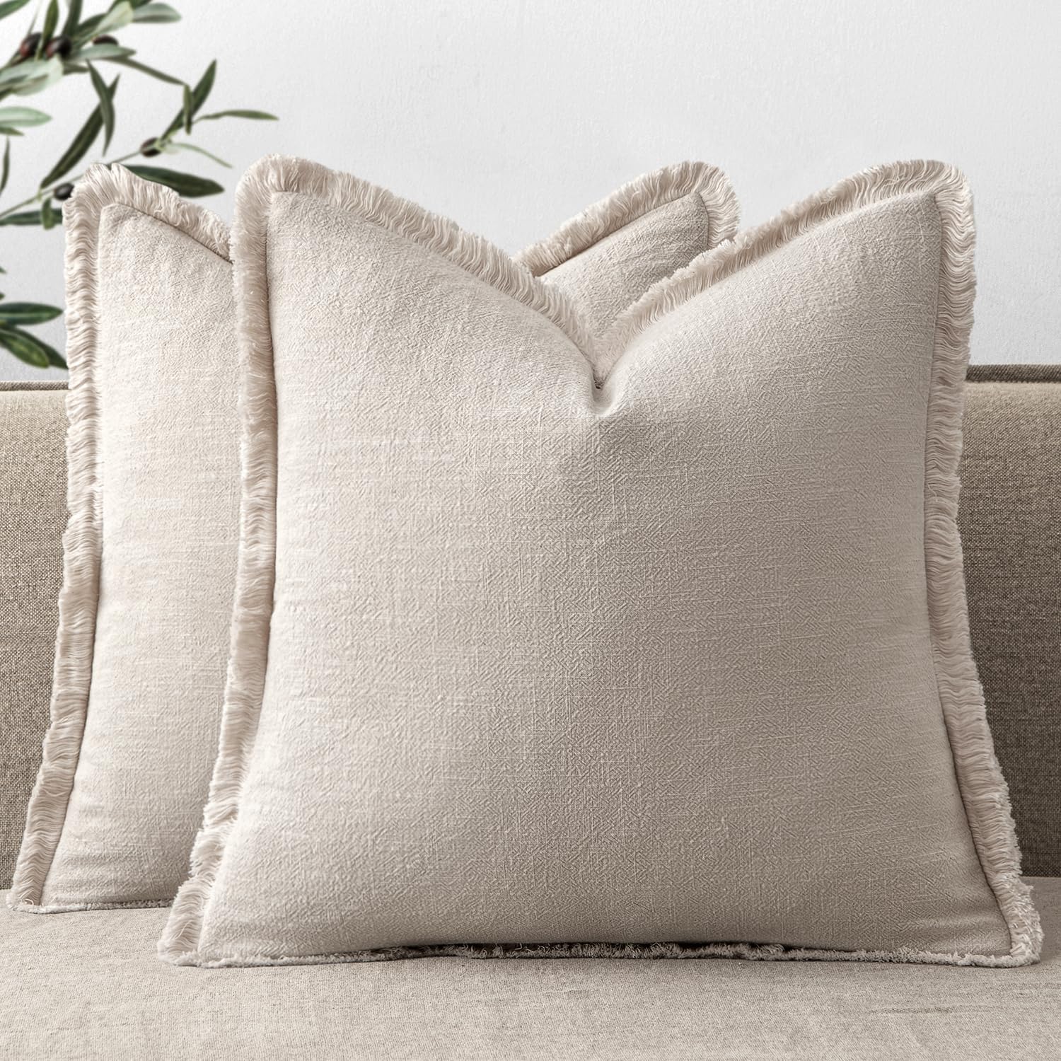 Set of 2 Decorative Throw Pillow Covers for Cozy Living Spaces