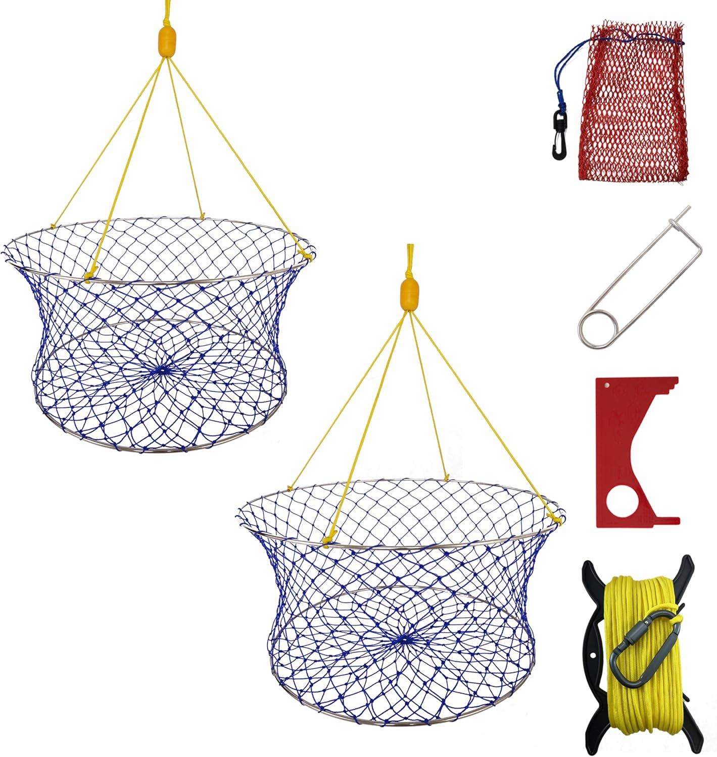 Heavy-Duty Crab Ring Trap Kit for Dock & Pier Crabbing Fun