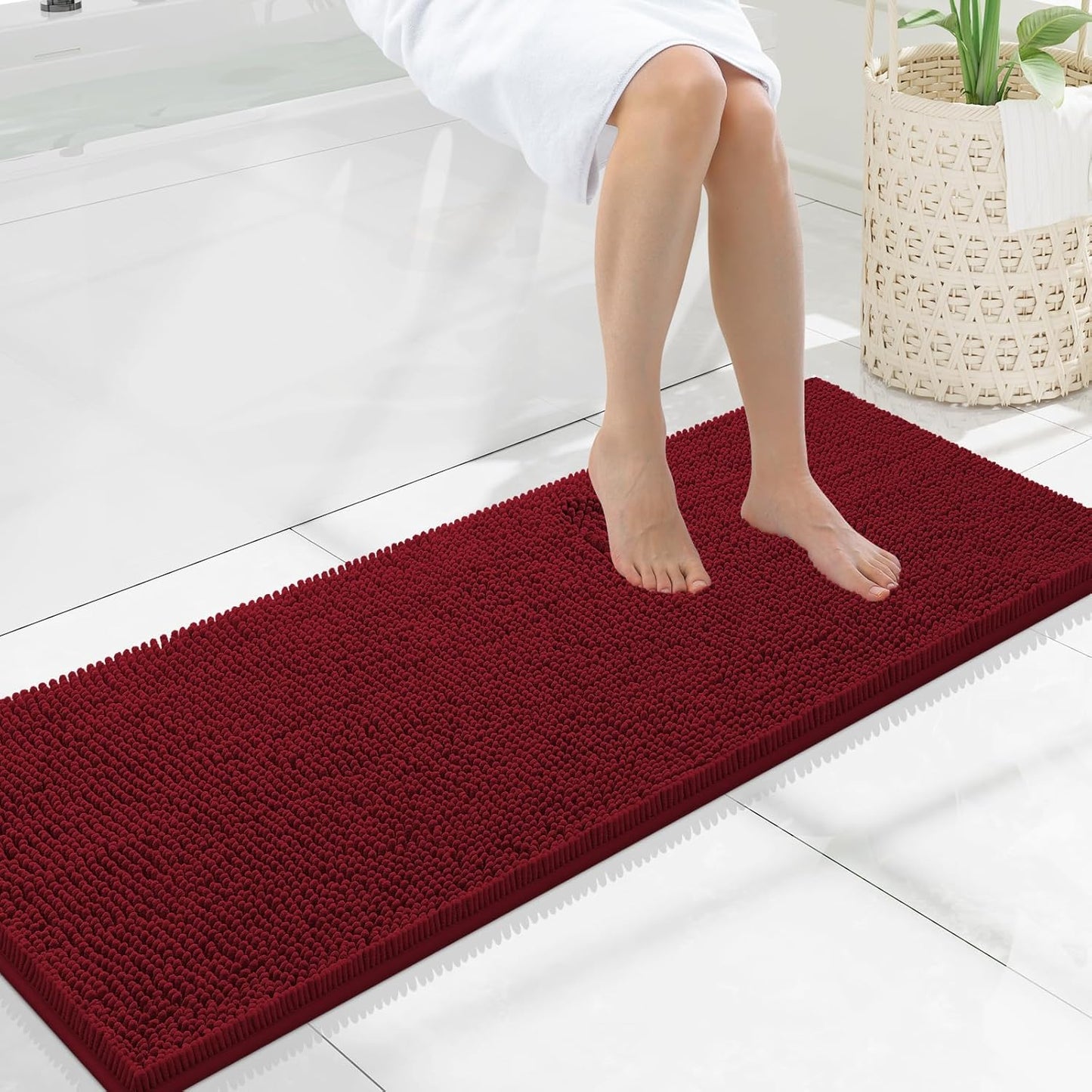 Smiry Luxury Chenille Bathroom Rugs for Soft Comfort and Style