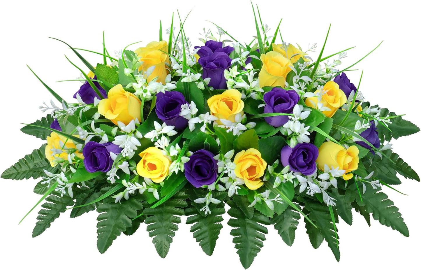 Artificial Cemetery Flowers Saddle-Shaped Tombstone Decor