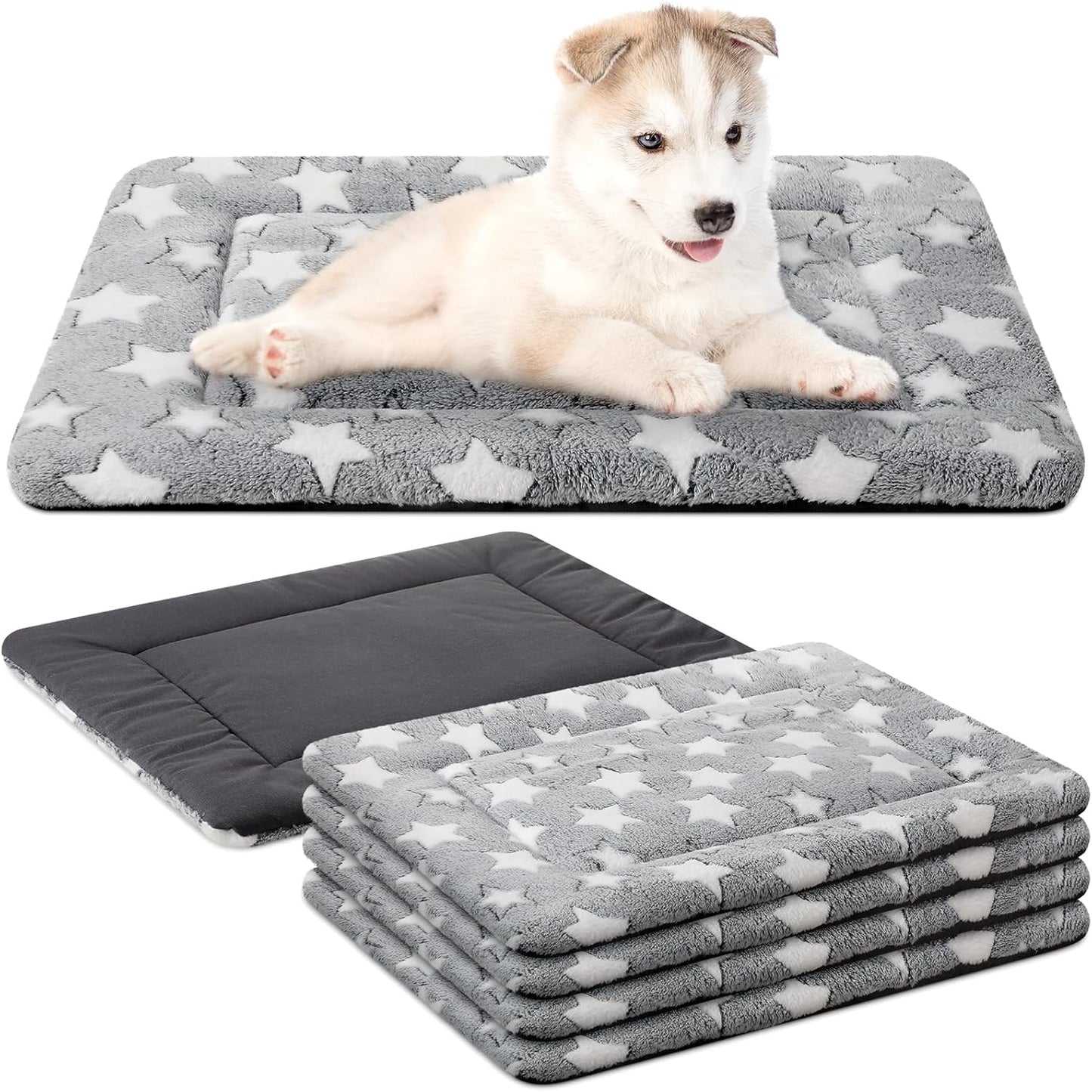 4 Pcs Dog Bed Mat Washable for Small Medium Large Dogs
