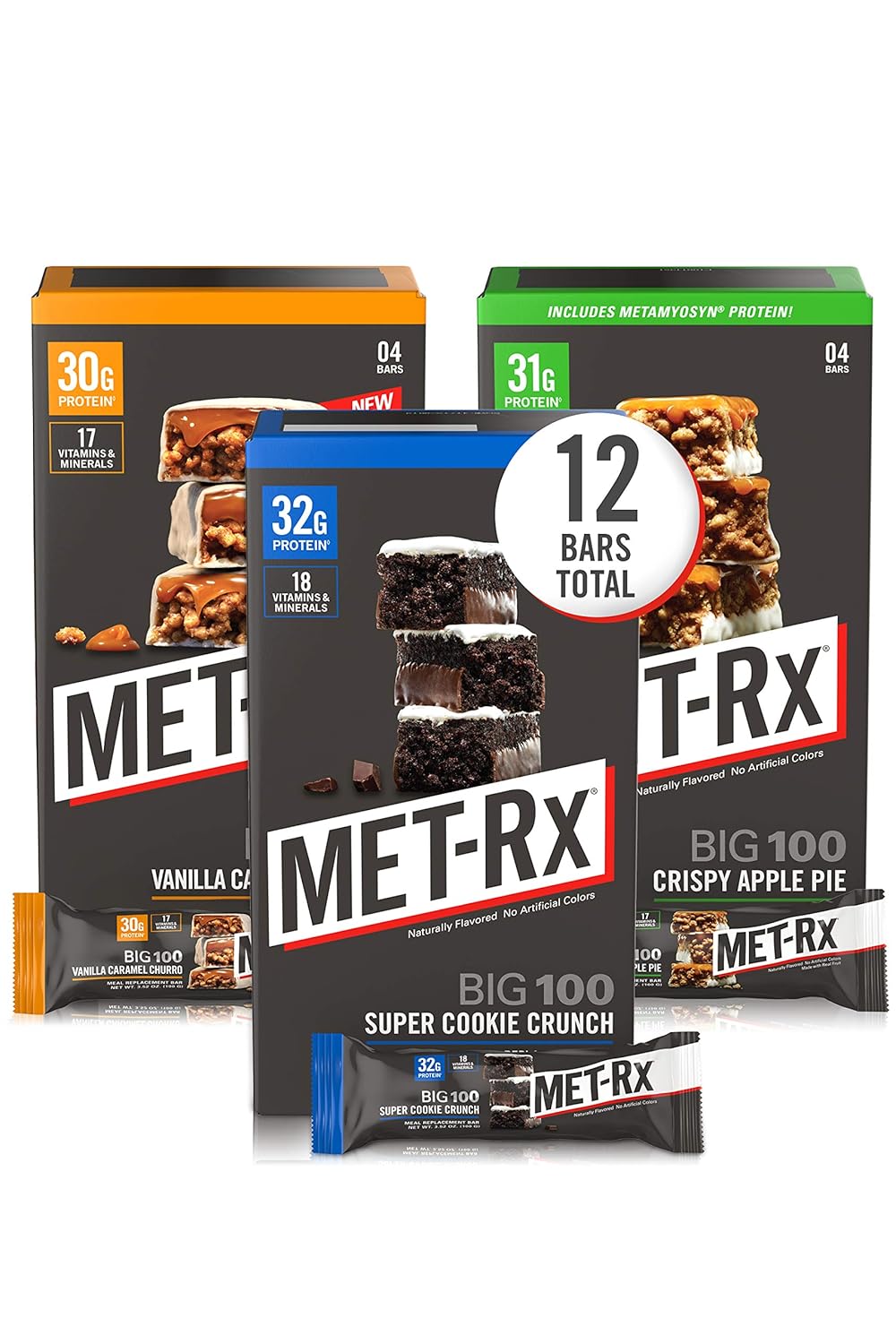 MET-Rx Big 100 Colossal Protein Bars Variety Pack for Fuel
