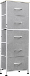 WLIVE Fabric Dresser: 5-Drawer Tall Storage Organizer for Home