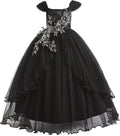 Vintage Floral Dress with Off The Shoulder Style for Girls