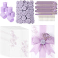 Fullhawl Purple Vellum Invitation Wraps Set for 5x7 Invitations