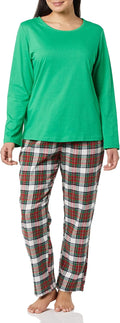 Womens 2-Piece Flannel Pajama Set - Soft Cotton Sleepwear
