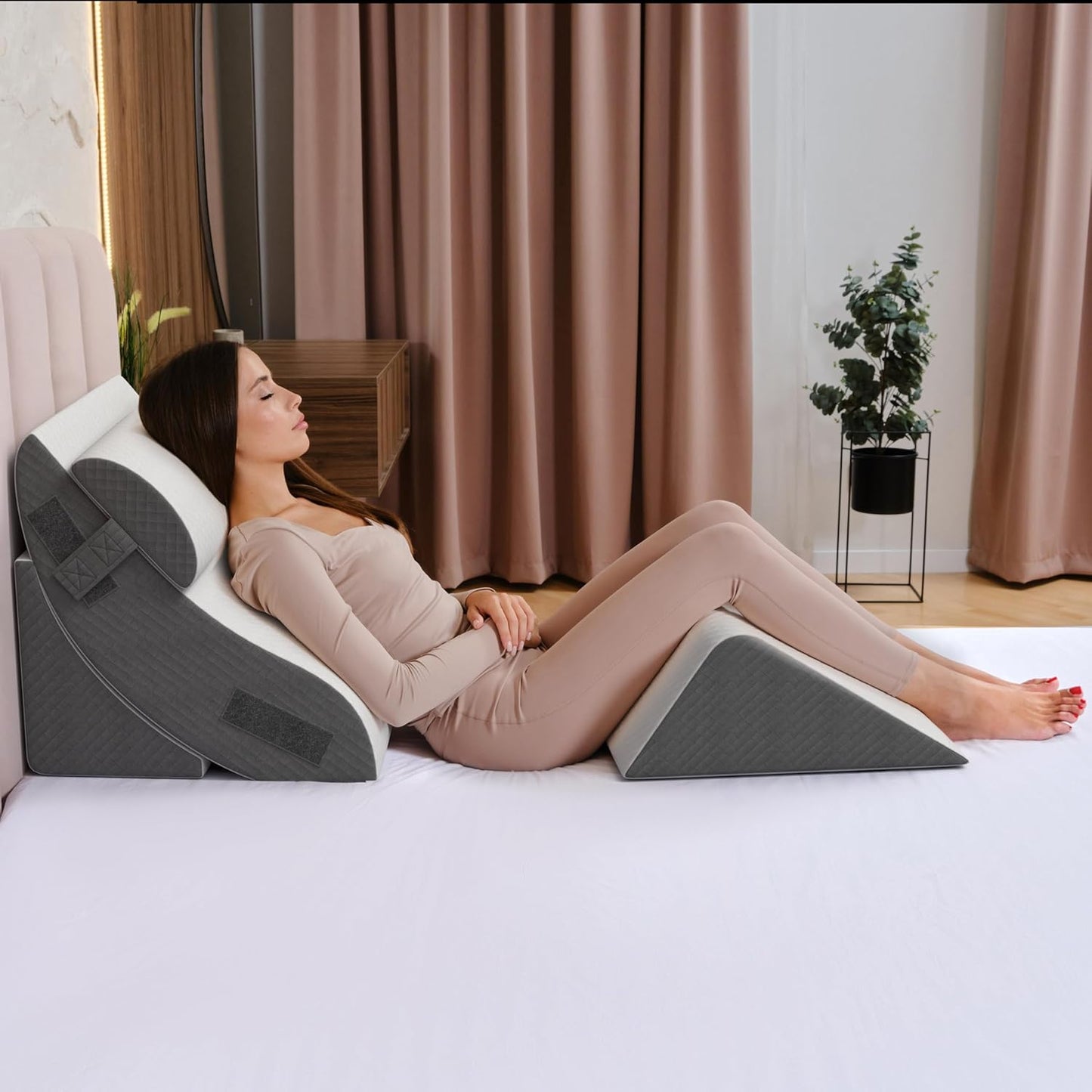 Kolbs 4pcs Orthopedic Bed Wedge Pillow Set for Comfort