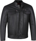 COMMUTER Men's Motorcycle Jacket Premium Buffalo Leather - CE Armor