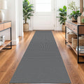 Braided Runner Rug 2x10 ft Dark Grey/Grey - Washable Hallway Runner