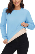 MAGCOMSEN Women's Sherpa Lined Sweatshirts for Winter Warmth
