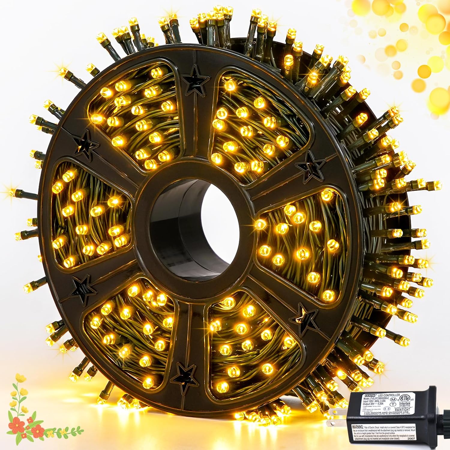 173ft Warm White Outdoor Christmas Lights JMEXSUSS