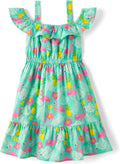 Gymboree Girls and Toddler Flutter Sleeve Dresses - Tropical Floral
