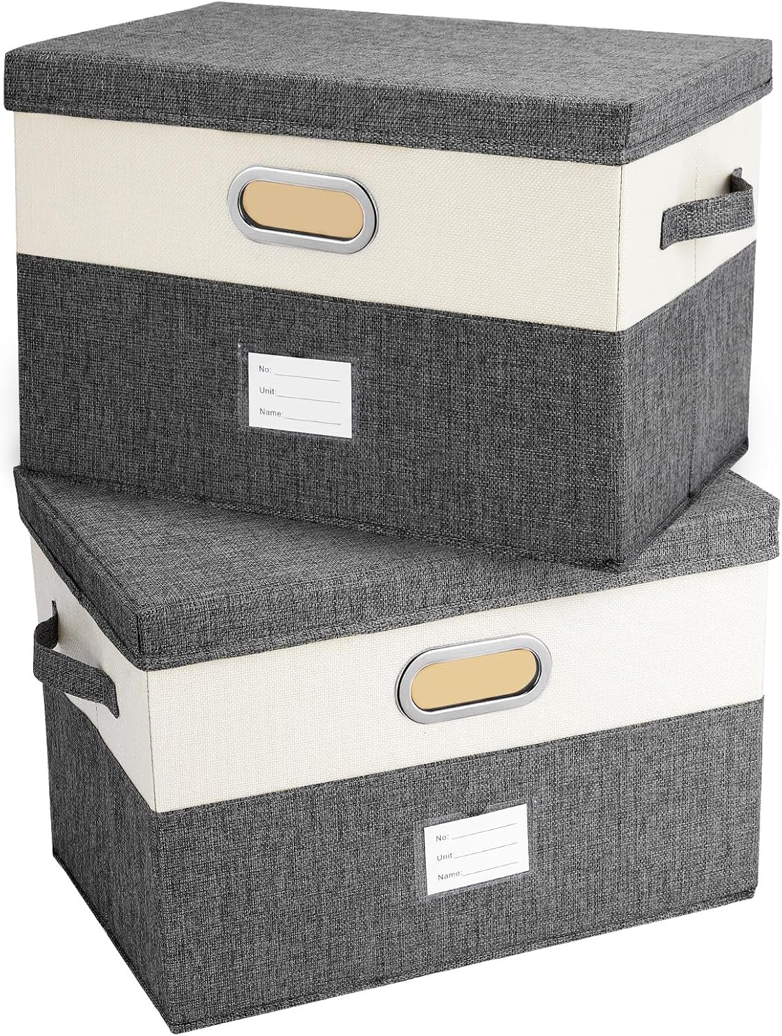 Large Linen Fabric Foldable Storage Bins for Organizing Spaces